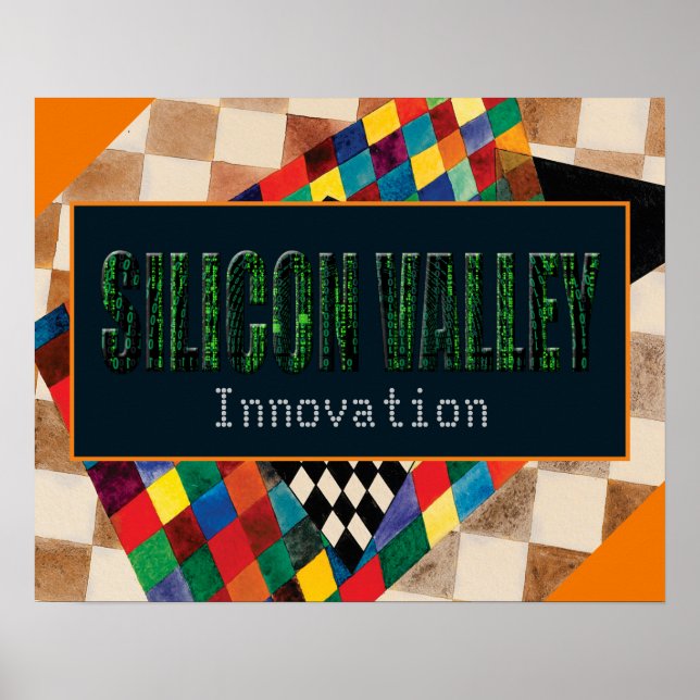 Póster Silicon Valley, Innovación (tipografía) (Frente)