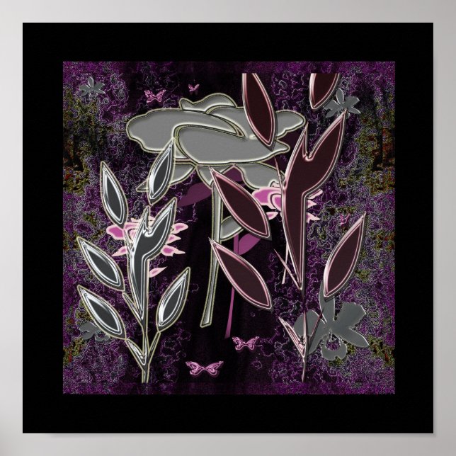 Póster "Silk Flowers and Purple Lace"* (Frente)