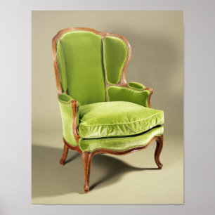 Póster silla bergere francesa, c.1725
