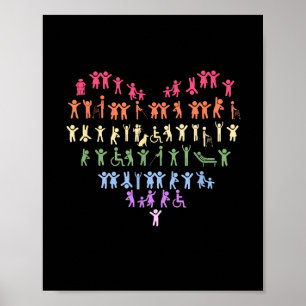 Póster silla de ruedas, cuadripléjica, parapléjica, disca