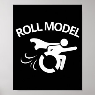 Póster Silla de ruedas sarcástica discapacitada divertida