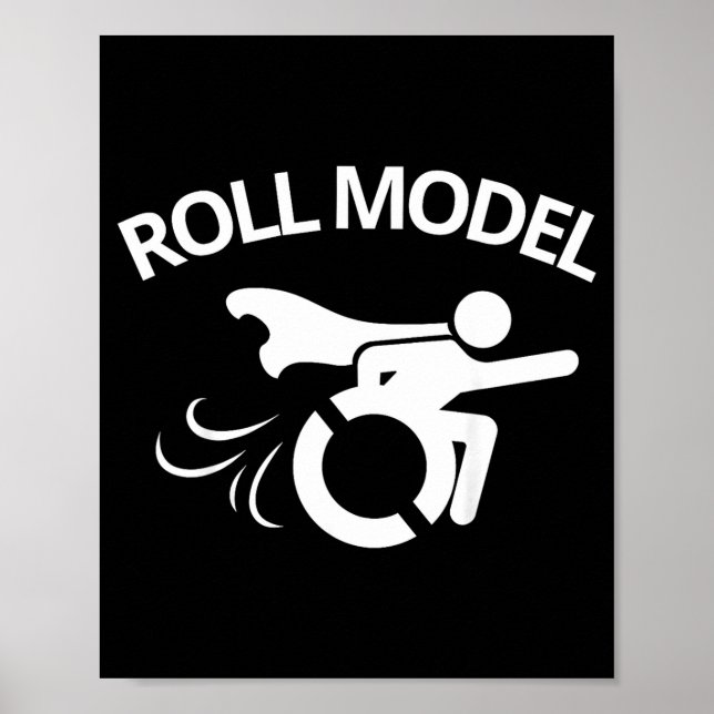 Póster Silla de ruedas sarcástica discapacitada divertida (Frente)