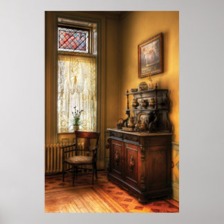 Póster Silla - En la esquina de la cocina de la abuela