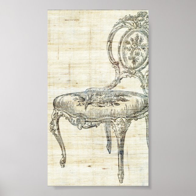 Póster Silla francesa vintage 2 (Frente)