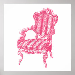 Póster Silla Rosa