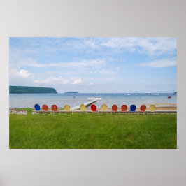 Póster Sillas Coloridas, Condado de Door, Wisconsin