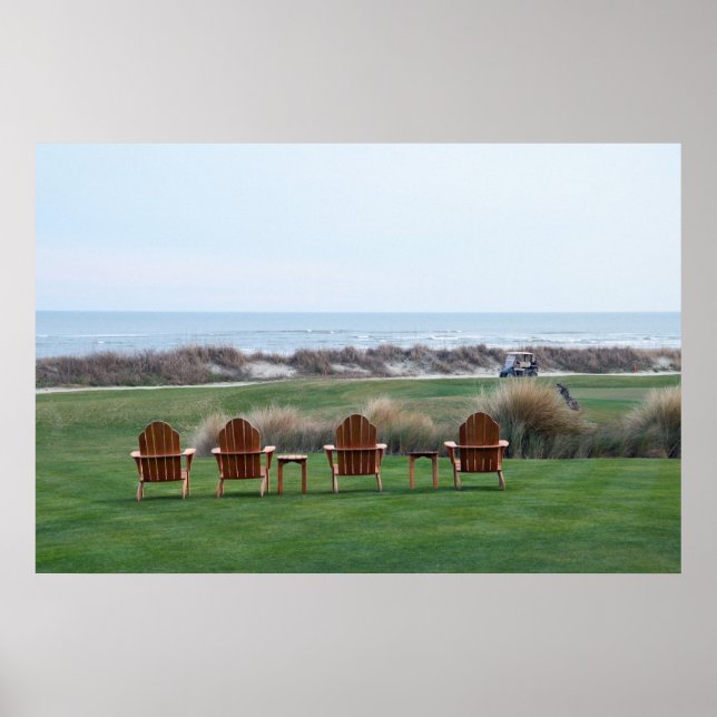 Póster Sillas de Ocean Course, Isla de Kiawah, Carolina d (Frente)