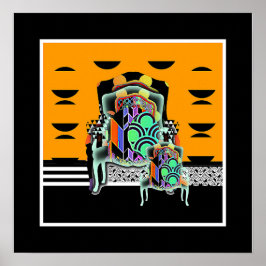 Póster Sillones veteranos triples Geo