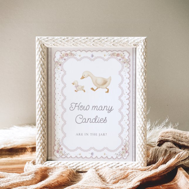 Póster Silly Goose Baby Shower Guess How Many Candies (Subido por el creador)