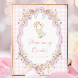 Póster Silly Goose Baby Shower Guess How Many Candies