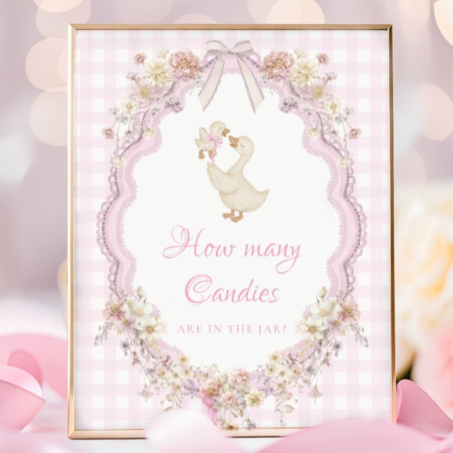 Póster Silly Goose Baby Shower Guess How Many Candies (Subido por el creador)