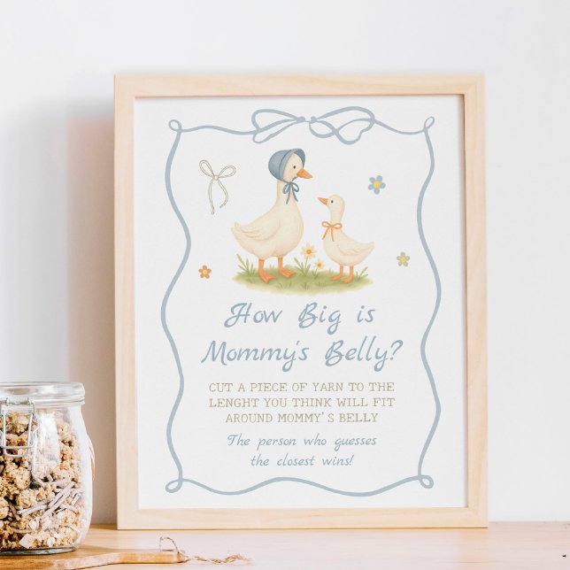 Póster Silly Goose Baby shower How Big is Mommy's Belly  (Subido por el creador)