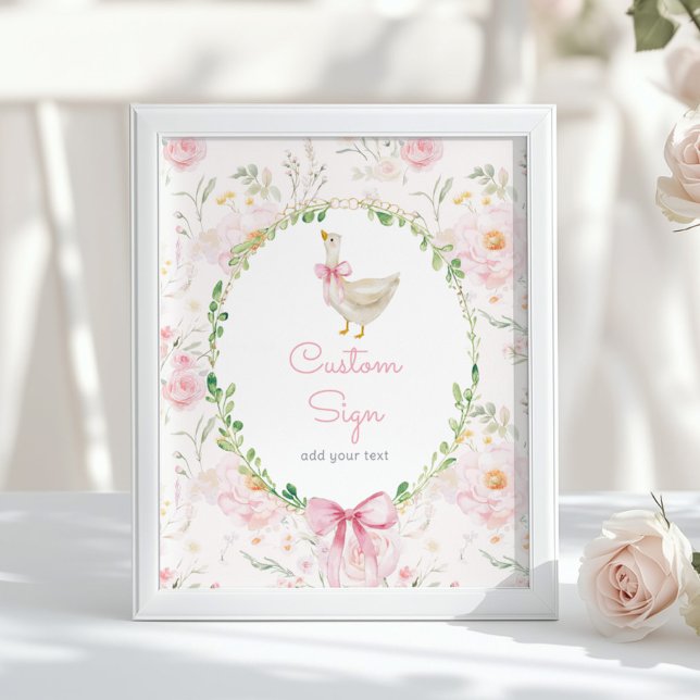 Póster Silly Goose Blush Pink Bow Custom (Subido por el creador)