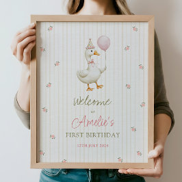 Póster Silly Goose First Birthday Welcome Poster
