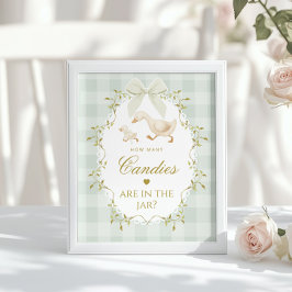 Póster Silly Goose How many candies Sage Gender Neutral