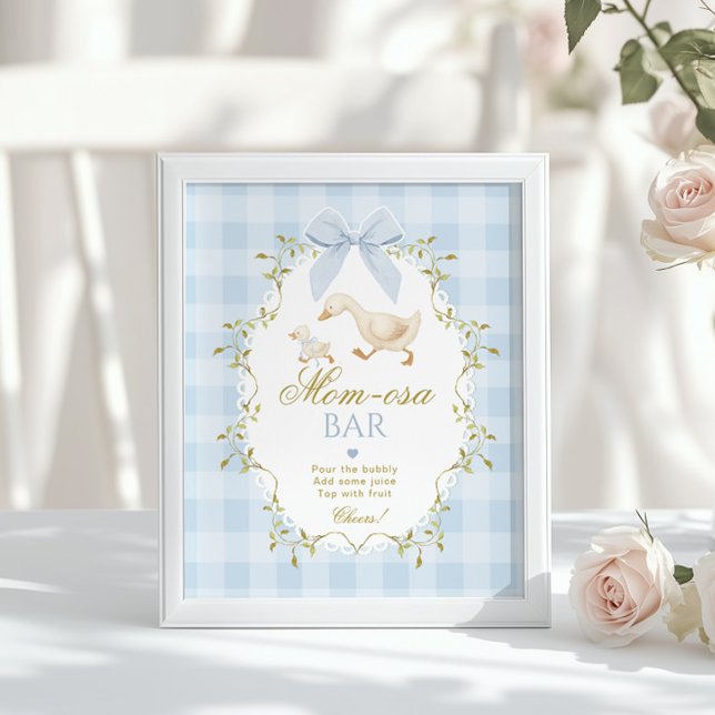 Póster Silly Goose Momosa bar Blue Gingham (Subido por el creador)