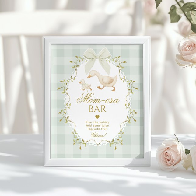 Póster Silly Goose Momosa bar Green Gingham (Subido por el creador)