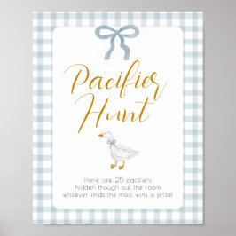 Póster Silly Goose Pacifier Hunt Baby Shower Game 