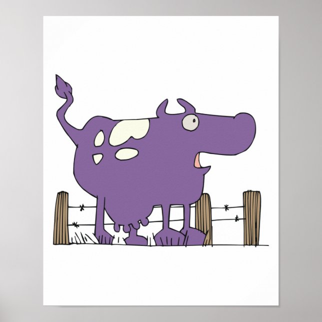 Póster Silly Purple COw (Frente)