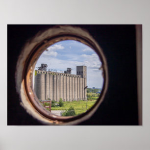 Póster Silo de grano de rusto