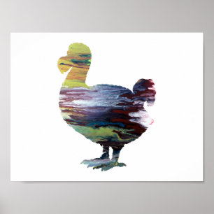 Póster Silueta abstracta del Dodo