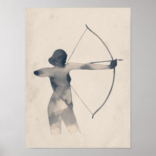 Póster Silueta acuática arquesa