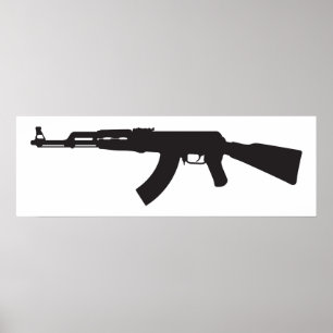 Póster Silueta AK-47