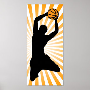 Póster silueta de baloncesto