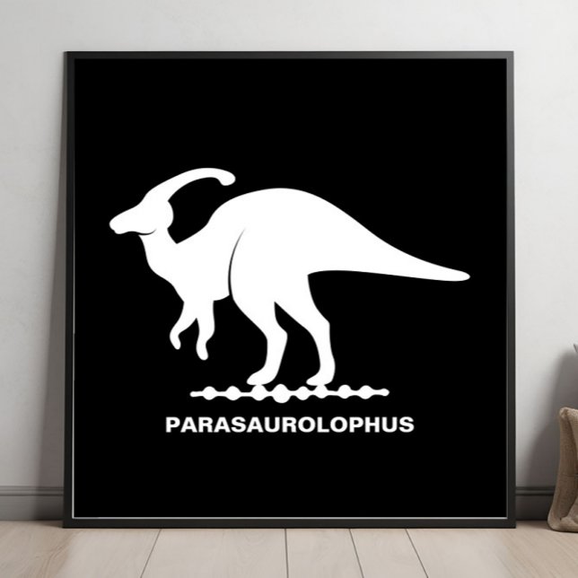 Póster Silueta de dinosaurio Parasaurolophus (Subido por el creador)