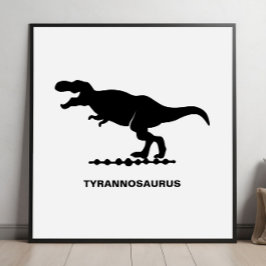 Póster Silueta de dinosaurio Tyrannosaurus