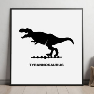 Póster Silueta de dinosaurio Tyrannosaurus