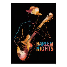 silueta de guitarra Harlem Nights