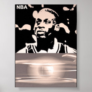 Póster silueta de jugador célebre