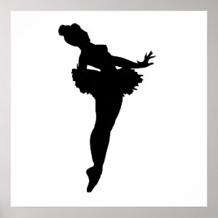Póster Silueta de la bailarina