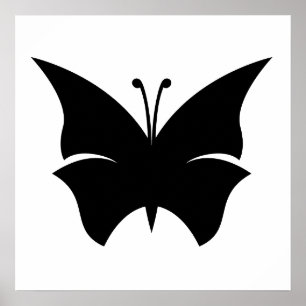 Póster Silueta de la mariposa
