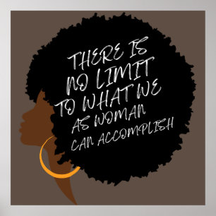 Póster Silueta de la mujer del Día Internacional de la Mu