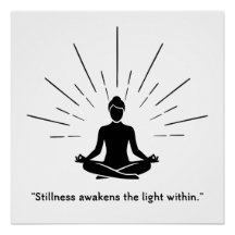 Silueta de Meditación Radiante