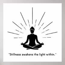 Silueta de Meditación Radiante