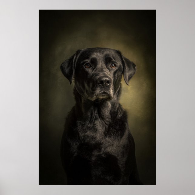 Póster Silueta de perro elegante (Frente)