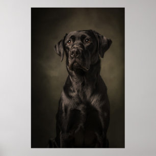 Póster Silueta de perro elegante