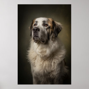 Póster Silueta de perro elegante