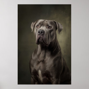 Póster Silueta de perro elegante