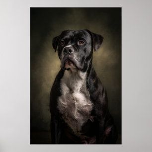 Póster Silueta de perro elegante