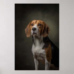 Póster Silueta de perro elegante
