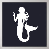 Silueta de un MERMAID, dulce y divertida |