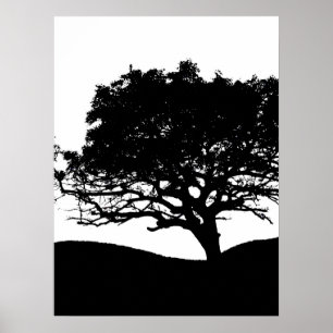 Póster Silueta del árbol