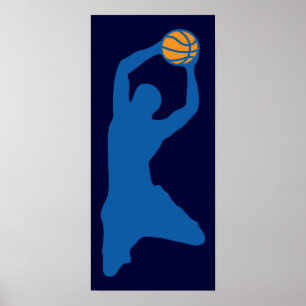 Póster silueta del baloncesto
