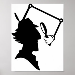 Póster Silueta del inspector Gadget