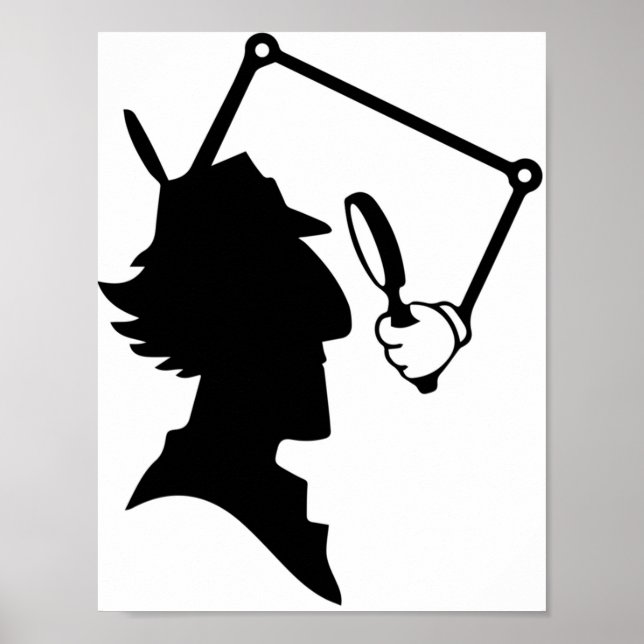 Póster Silueta del inspector Gadget (Frente)