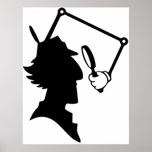 Póster Silueta del inspector Gadget